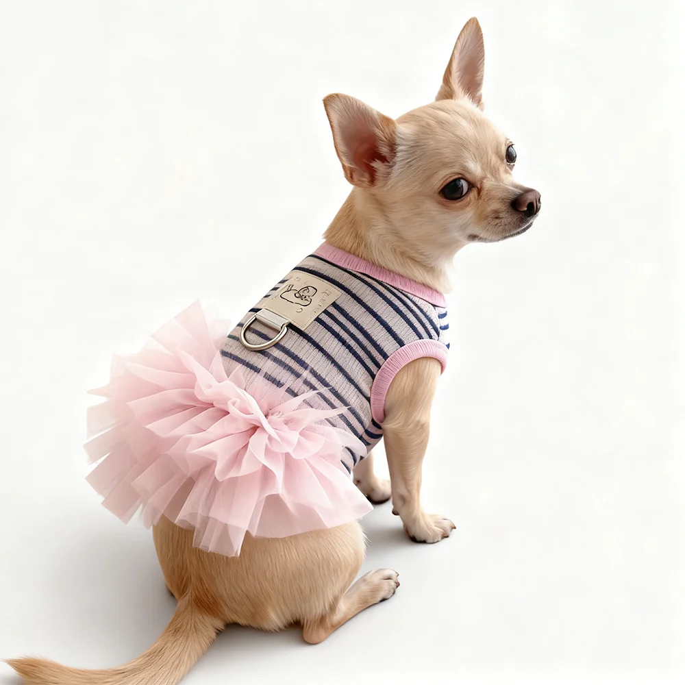 Fashion Pink Tulle Dog Dress