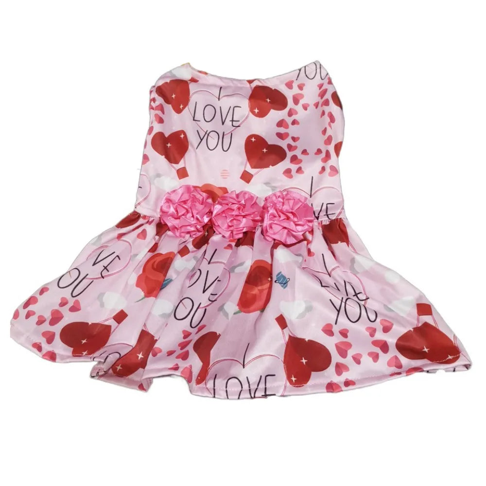 Dog Print Dress Cute Dog Princess Dress