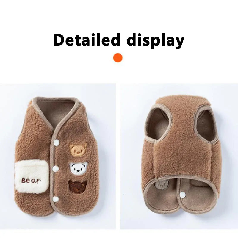 Pet Vest Fleece Puppy Warm Clothing For Autumn