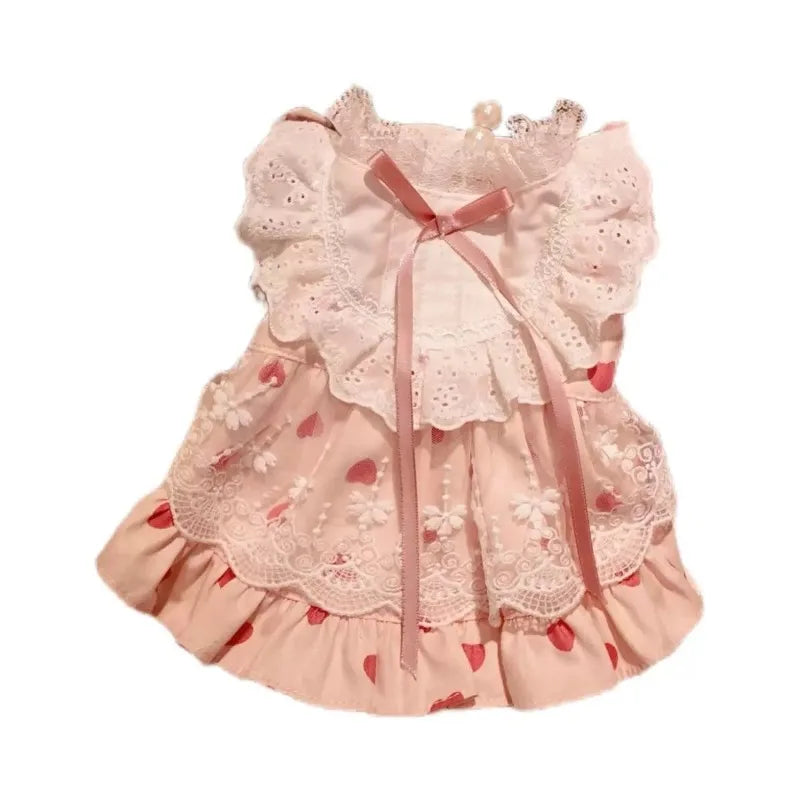 Pink Pet Love Lace Dress Dog Princess