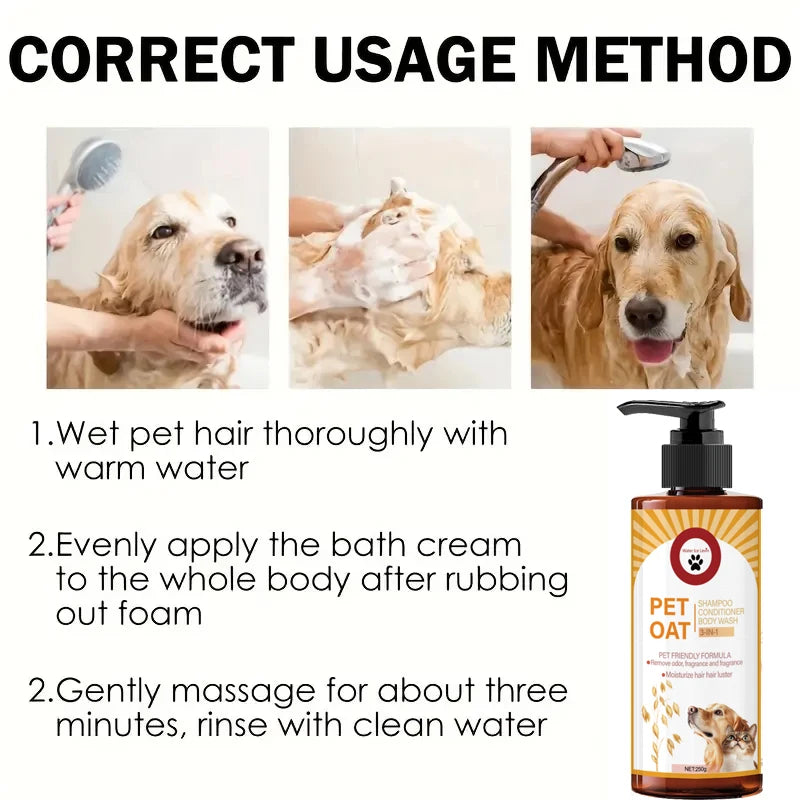 Pet Shampoo; Cleans Hair, Removes Odors, Fragrance