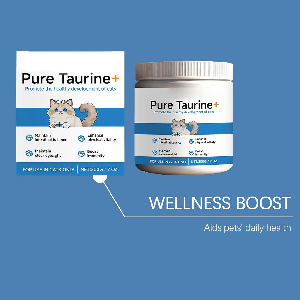  Polvo de Taurina para Gatos, Apoya la Salud y Estabilidad del Corazón de las Mascotas, Mantiene la Visión de las Mascotas, Fórmula Suave, Cuidado Diario de las Mascotas, Polvo Nutritivo