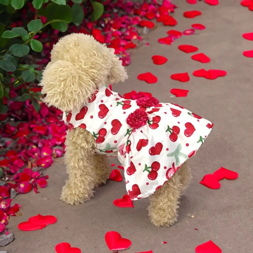 Dog Print Dress Cute Dog Princess Dress