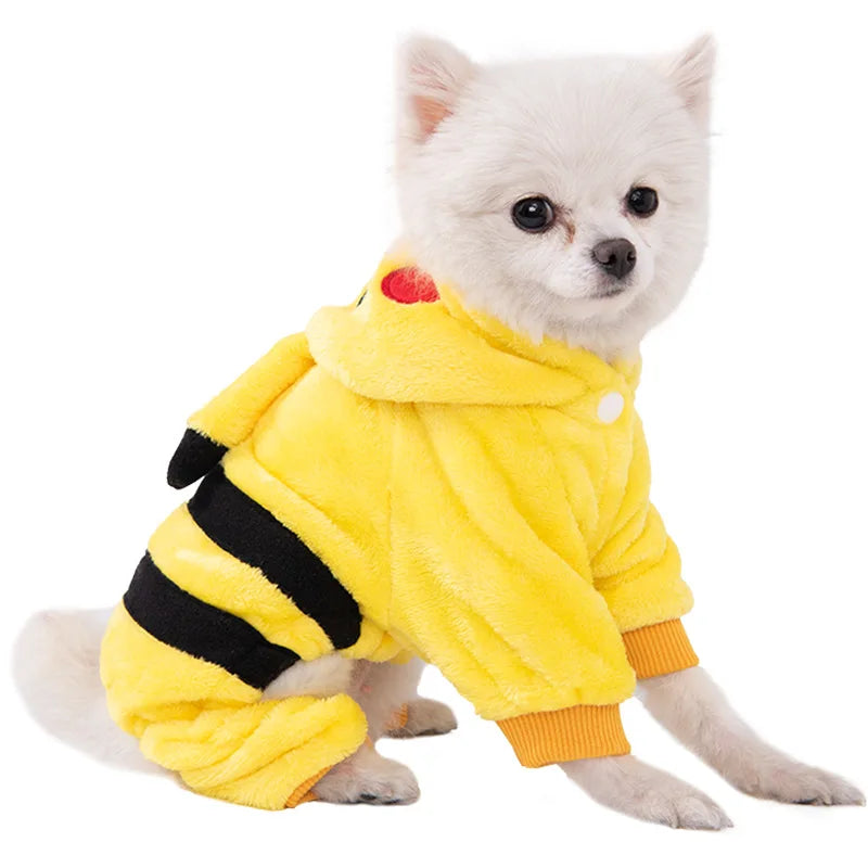 COZY ANIMAL FLEECE JUMPSUIT FOR DOGS & CATS