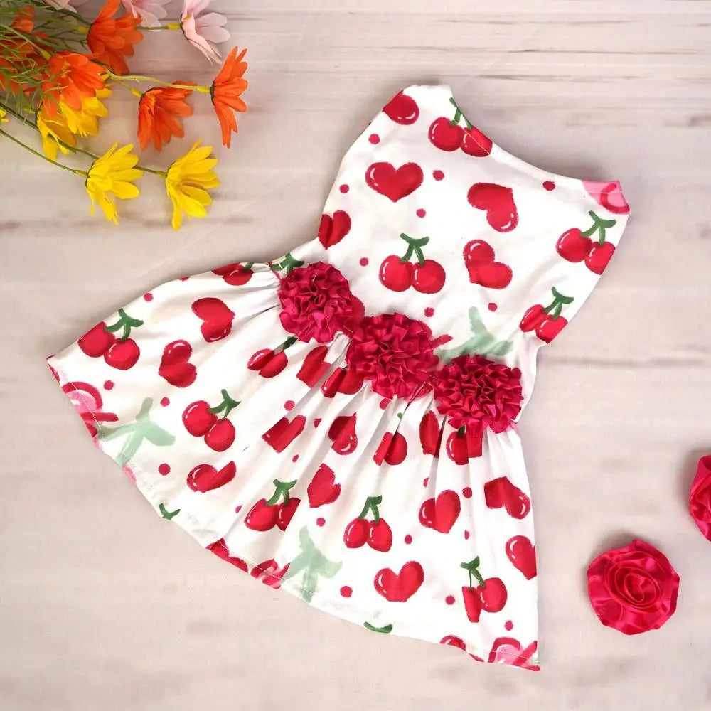 Dog Print Dress Cute Dog Princess Dress