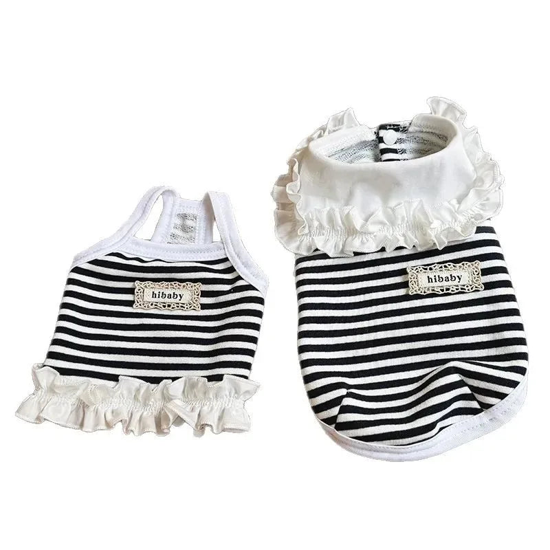 CUTE STRIPED SUMMER DRESS FOR SMALL DOGS