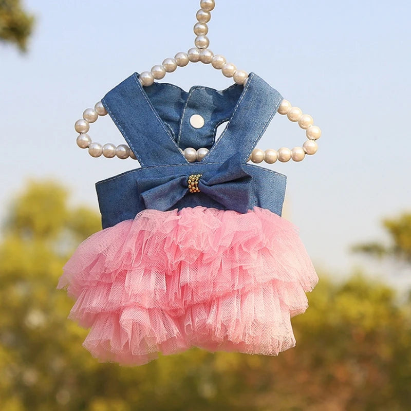 Dog Summer Dress Cat Lace Skirt