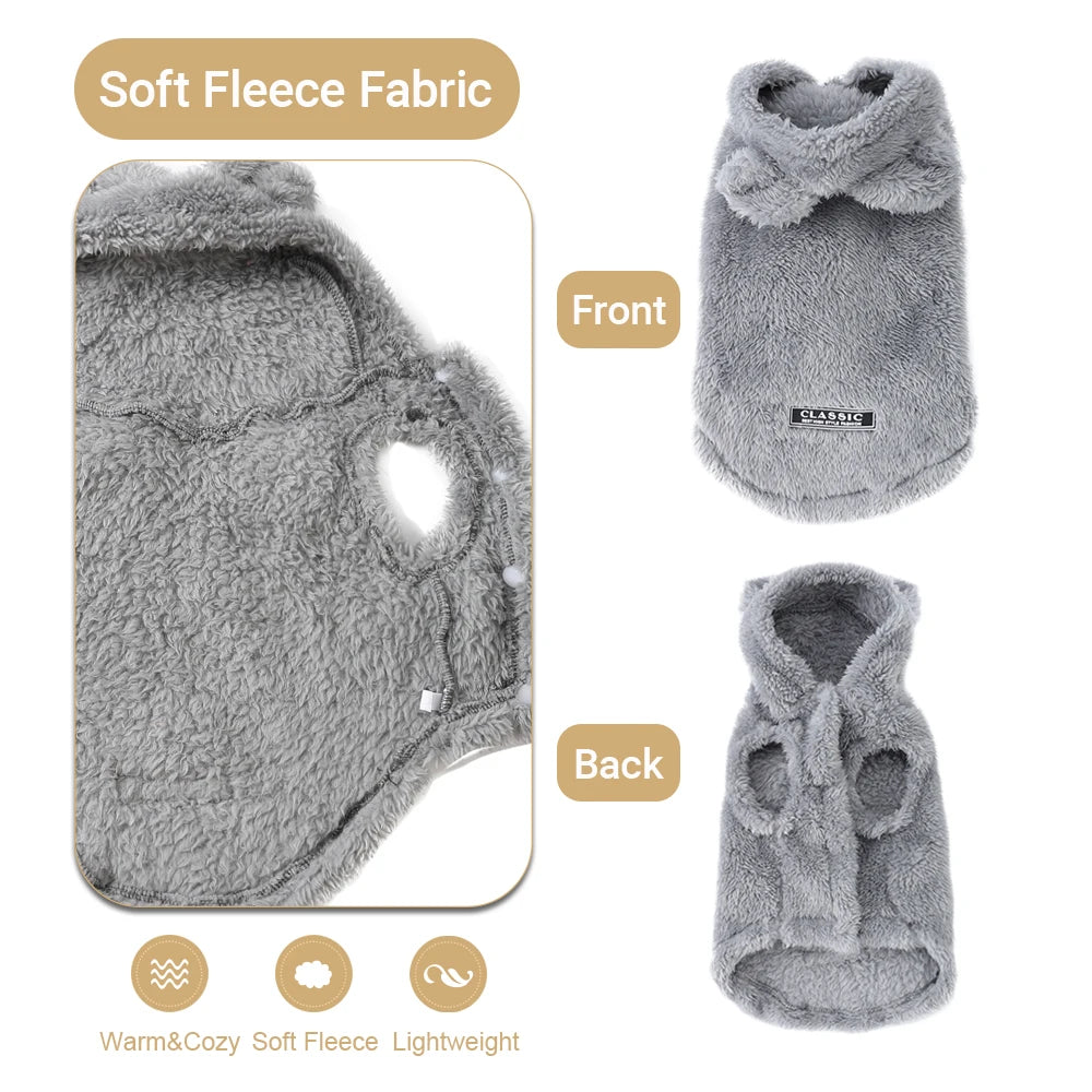 COZY FLEECE HOODIE FOR DOGS & CATS