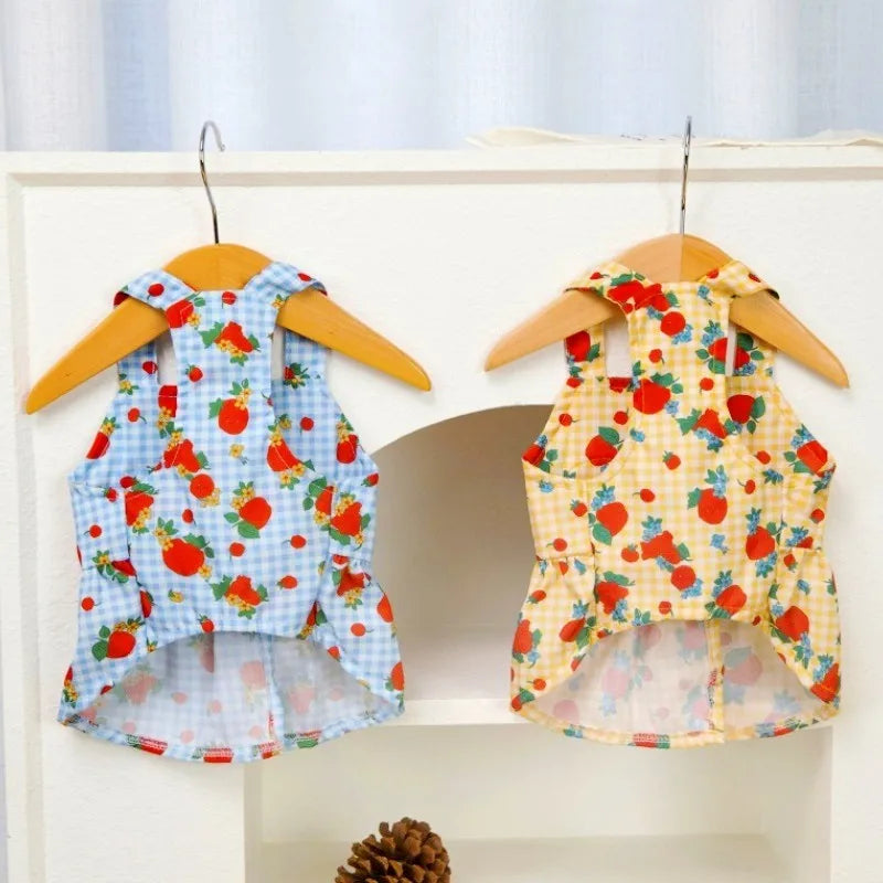 Pet Dog Dress Floral Fruit Girls Dog