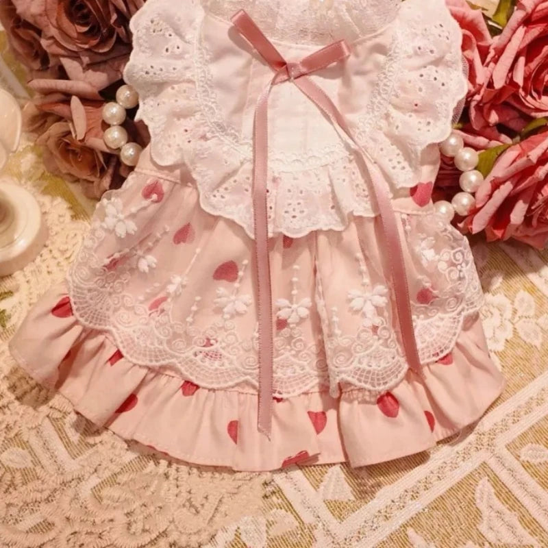 Pink Pet Love Lace Dress Dog Princess