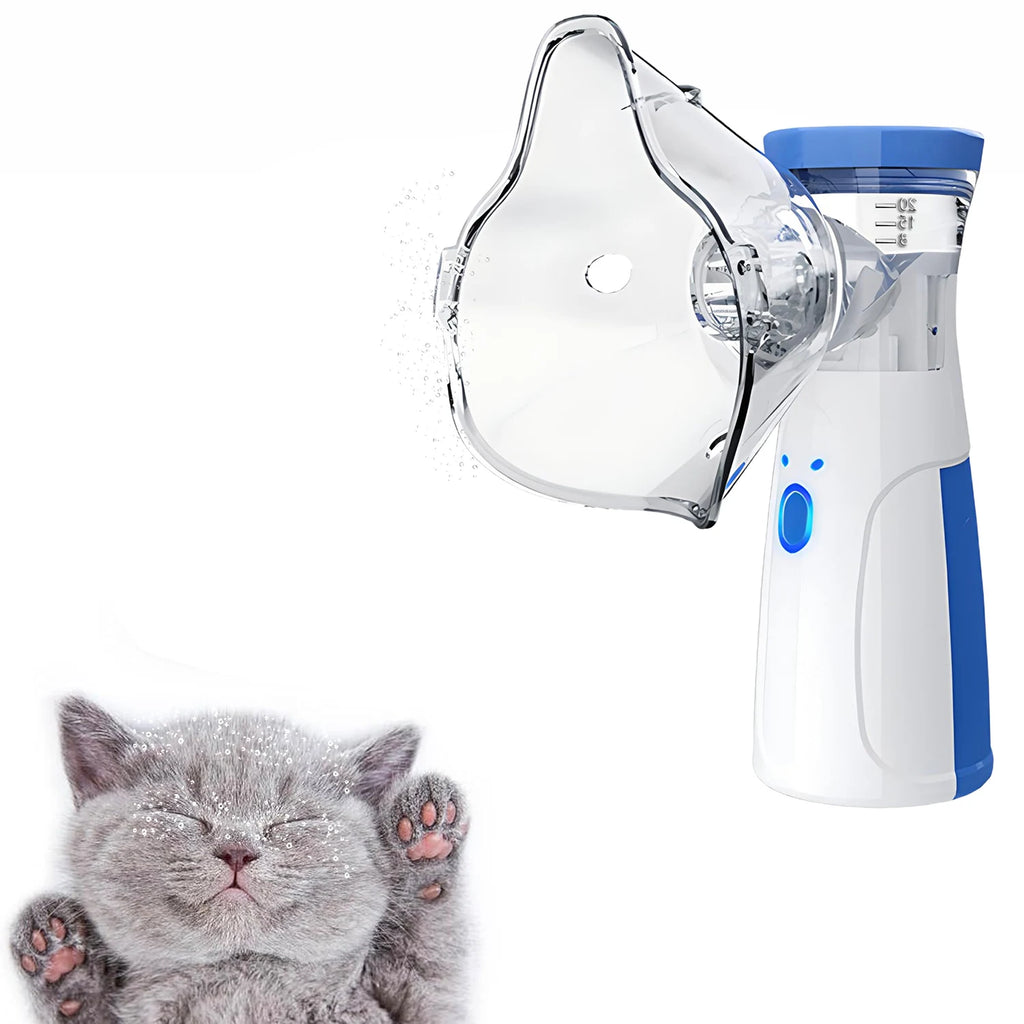 Nebulizador inhalador de asma para mascotas para alivio respiratorio, dispositivo veterinario fácil de usar para animales que promueve la salud de las mascotas