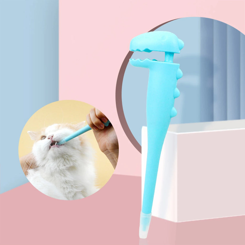 Alimentador de medicamentos para mascotas, dispensador de pastillas para gatos y perros, jeringa de silicona con punta suave, empujador Medicinal para animales pequeños