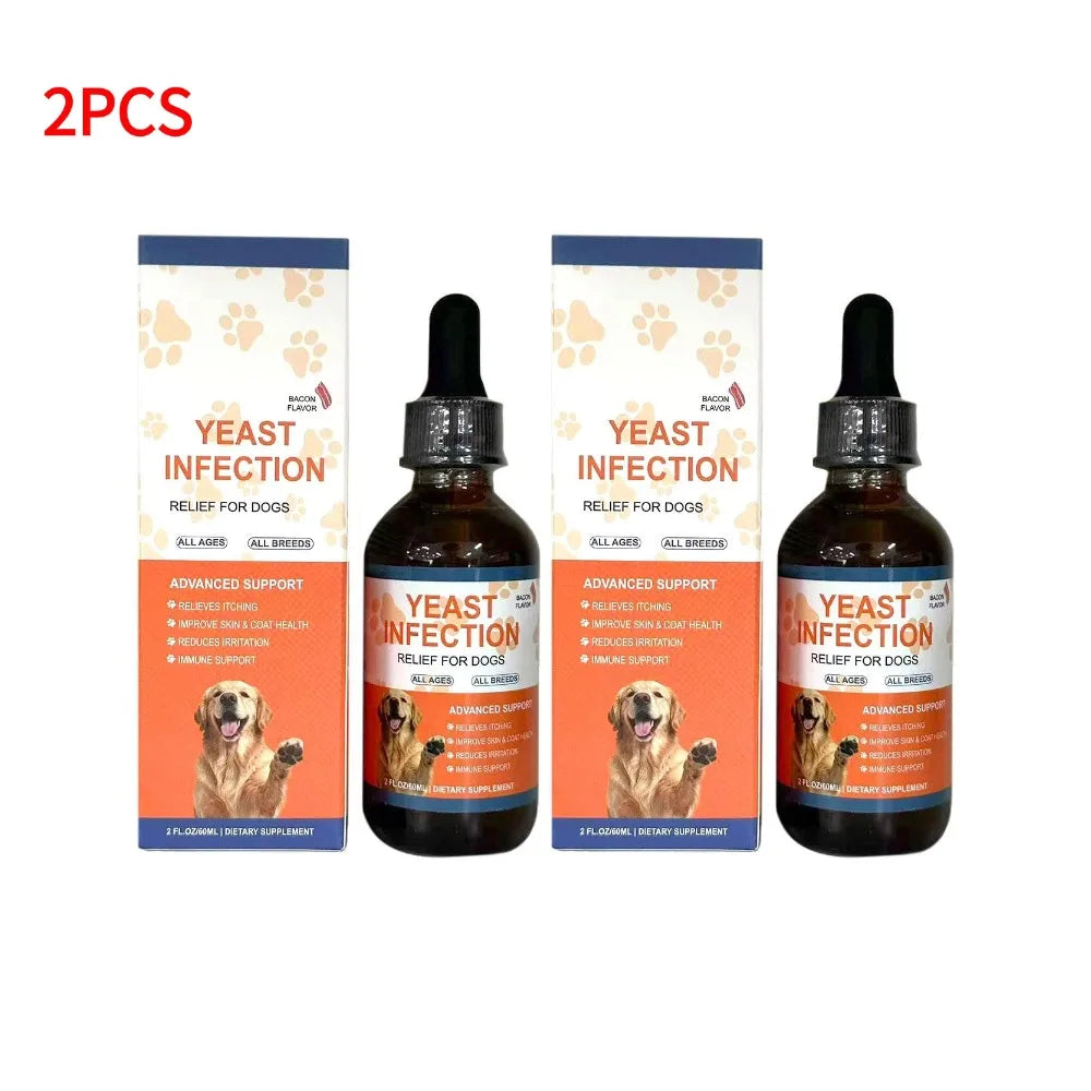 Gotas para Perros de 60 ml, 3 Tipos, Suplemento de Cuidado Suave para Mantener un Pelaje y una Piel Saludables, Gotas Herbales para el Cuidado de Mascotas