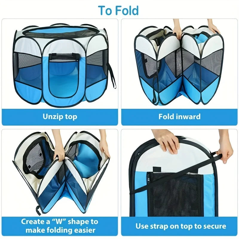 Classic-Style Portable Pet Playpen & Tent