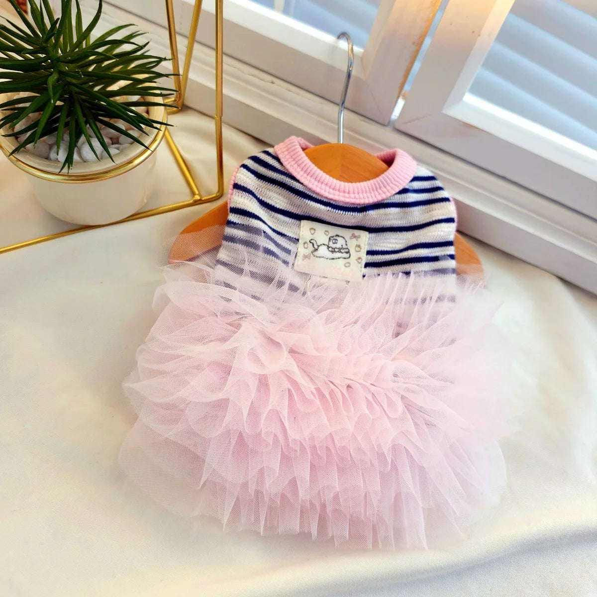 Fashion Pink Tulle Dog Dress