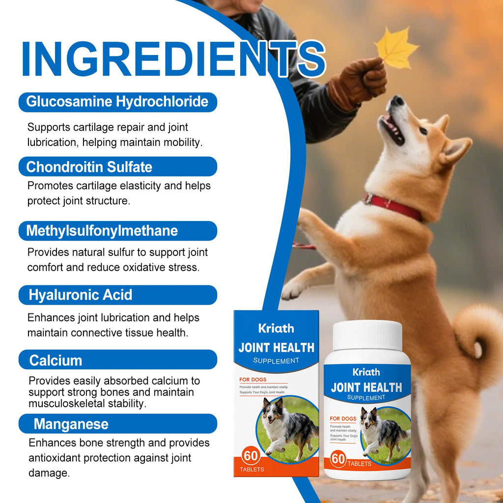 Tabletas de Suplemento para el Cuidado de las Articulaciones de Perros PetFlex, Fórmula Nutritiva que Mejora la Flexibilidad, Protege el Cartílago y Alivia las Molestias en Mascotas