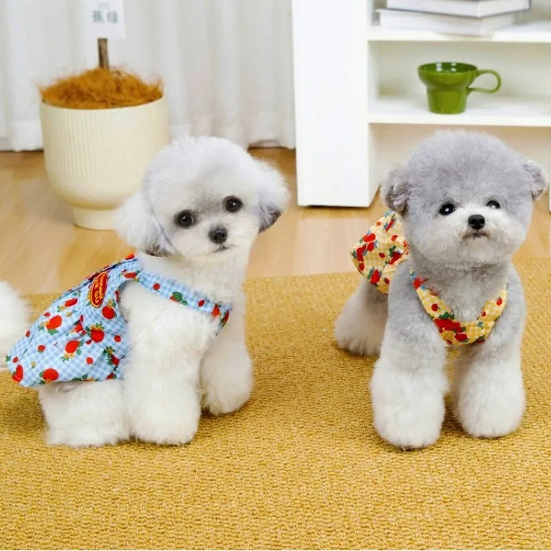Pet Dog Dress Floral Fruit Girls Dog