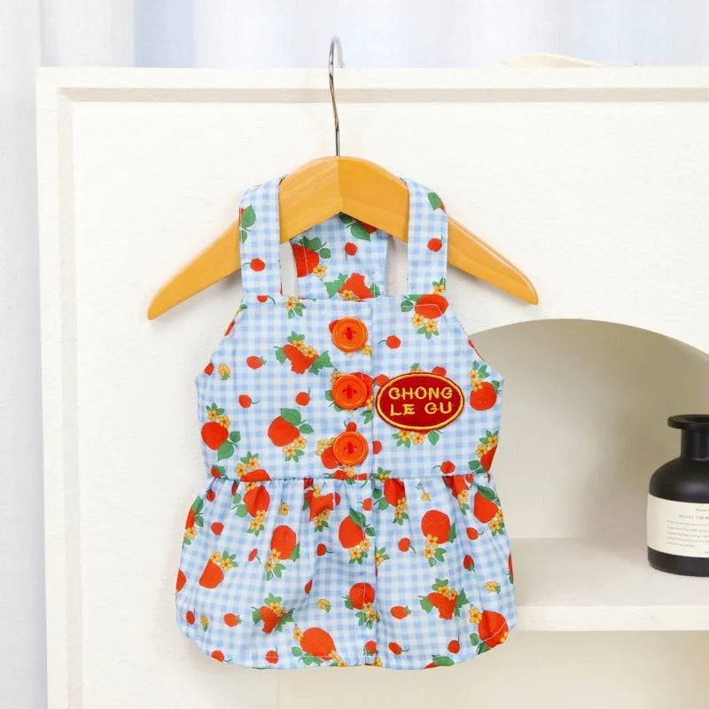 Pet Dog Dress Floral Fruit Girls Dog