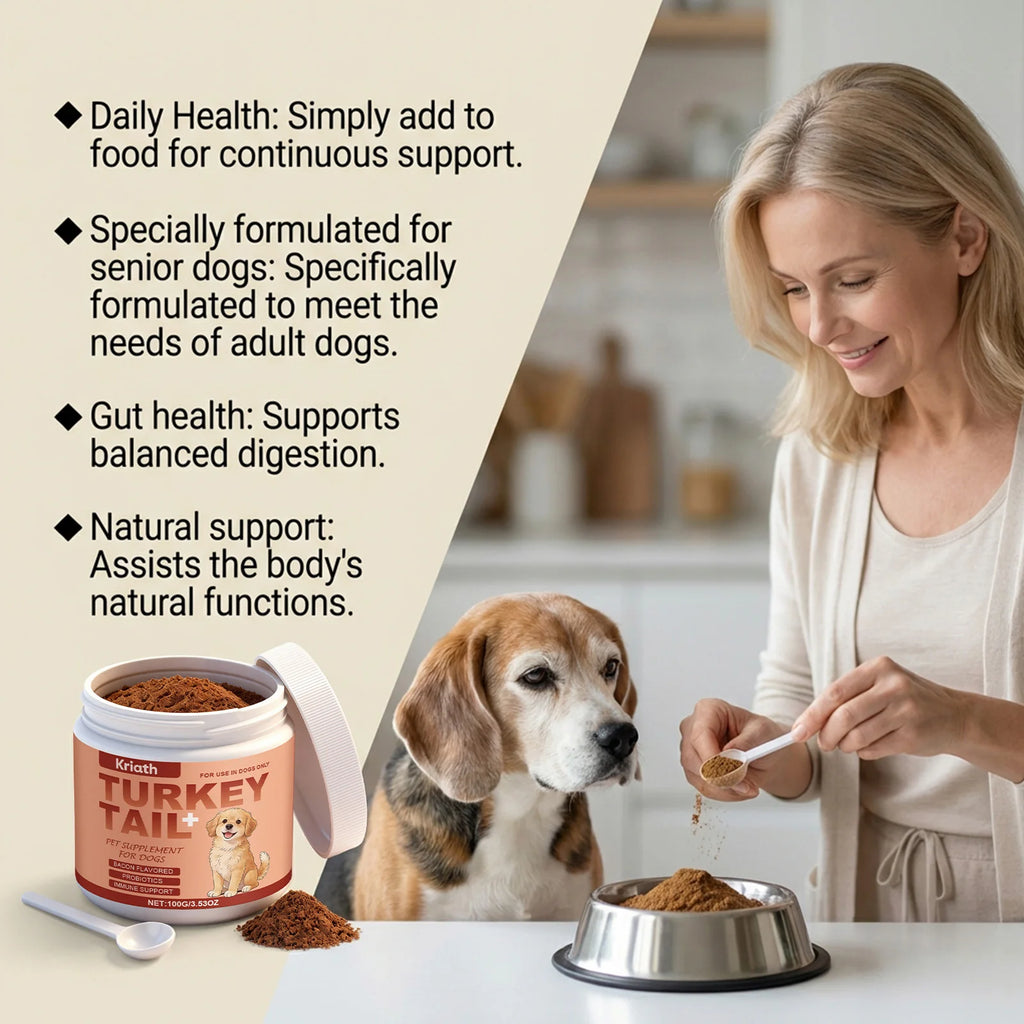Suplemento Nutricional en Polvo para Perros, Mejora la Vitalidad de las Mascotas, Equilibra la Flora Intestinal, Bienestar de la Piel y el Pelaje, Refuerza la Defensa del Cuerpo, 100g