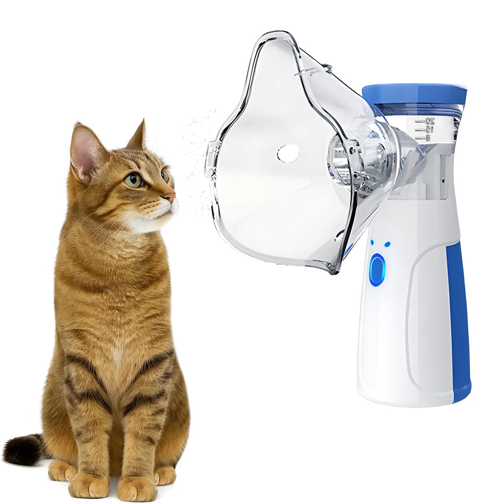 Nebulizador inhalador de asma para mascotas para alivio respiratorio, dispositivo veterinario fácil de usar para animales que promueve la salud de las mascotas