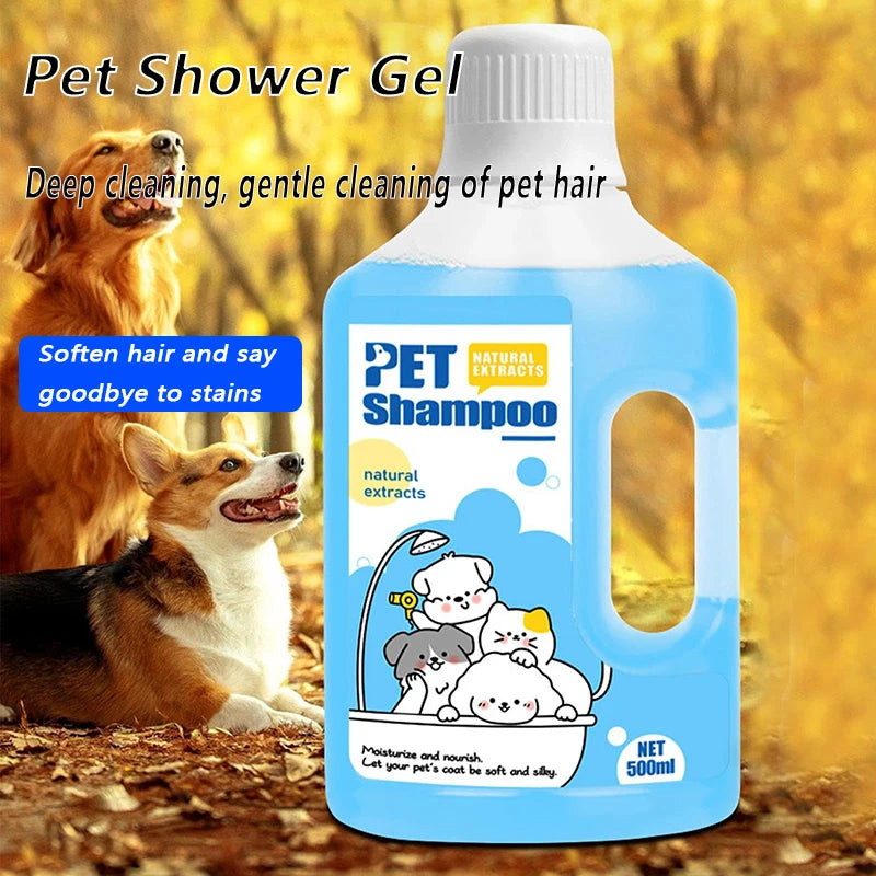 500ml Pet Bath Shampoo Cats Dogs Shower Care And Cleaning Gentle