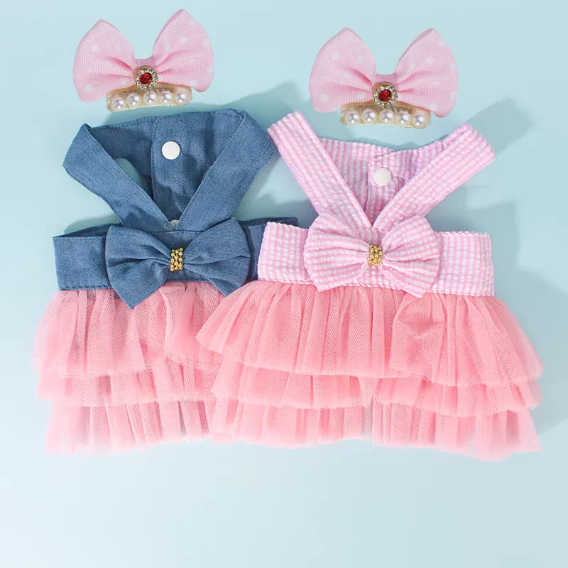 Pet Suspenders Dog Dress Girls Summer