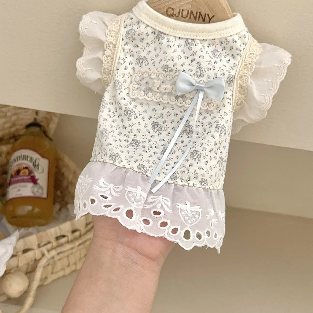 Pet Floral Vest, Pet Clothes Dog and Cat Lace Small Dogs