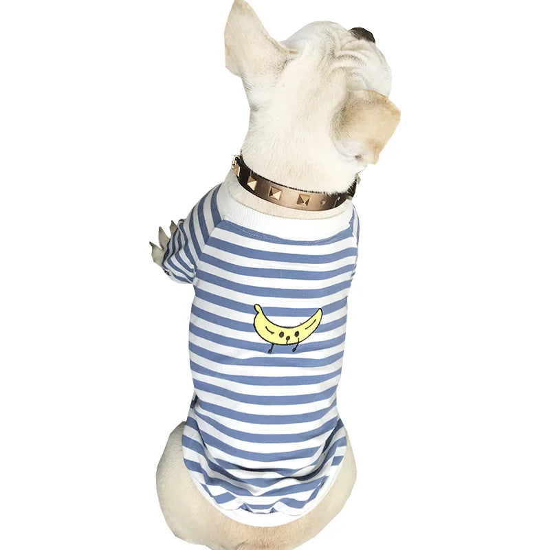 Pet parent-child clothing Dog and cat striped sweatshirt