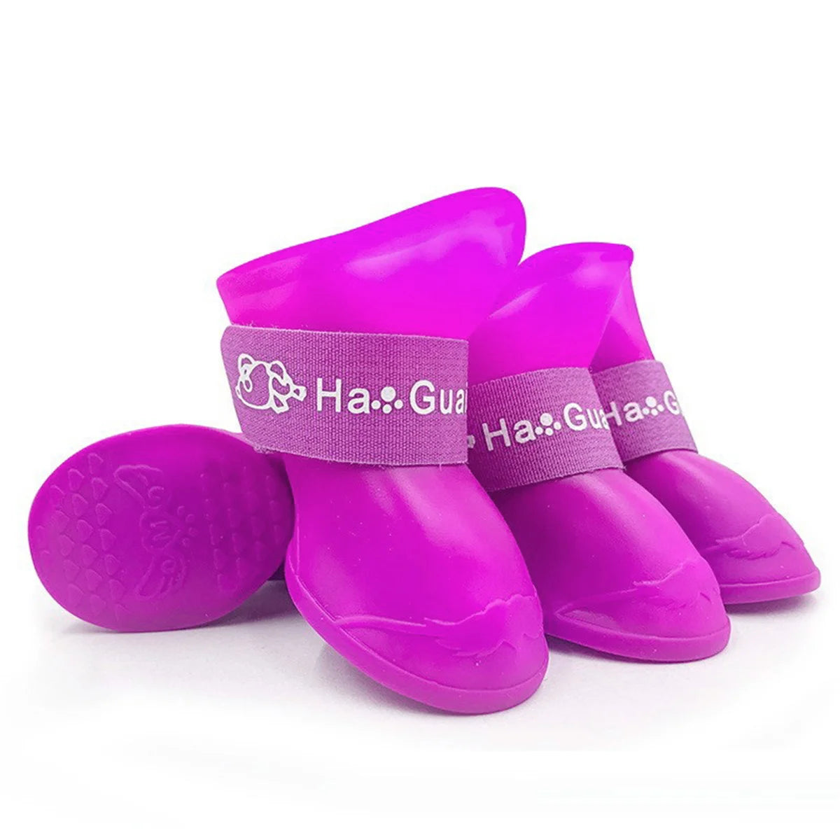 4Pcs Pet WaterProof Rainshoe Anti-slip