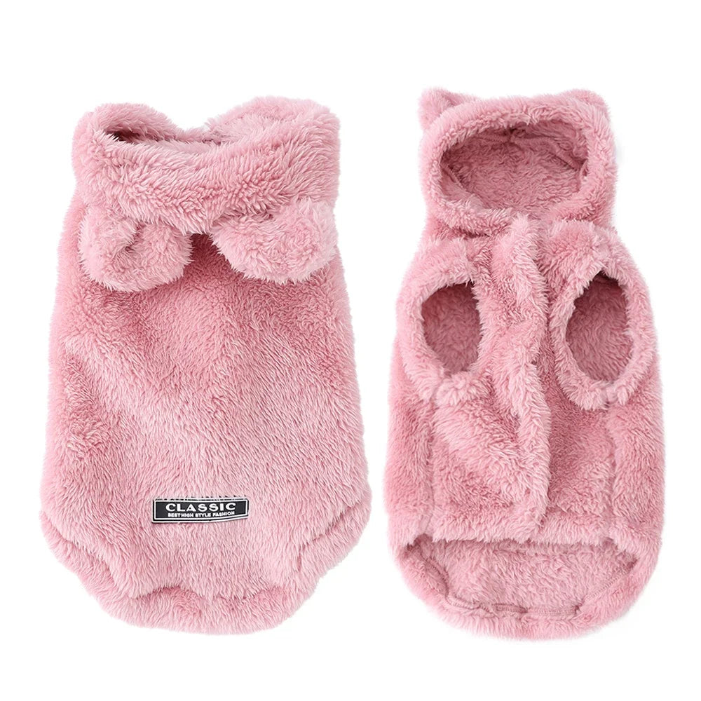COZY FLEECE HOODIE FOR DOGS & CATS