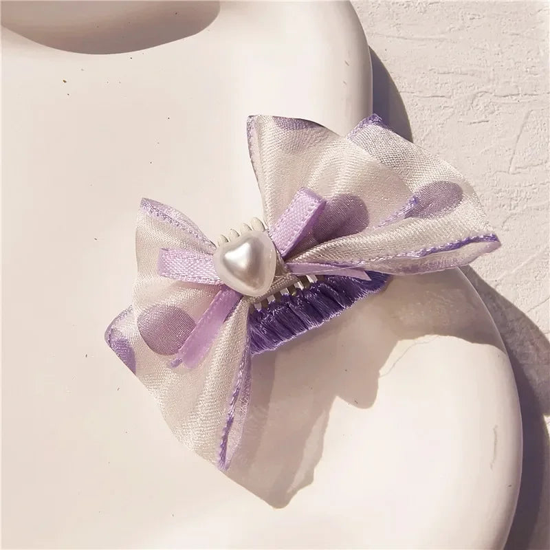Pet Hair Clips Yorkshire Teddy Cute Pet Dog Organza Bubble