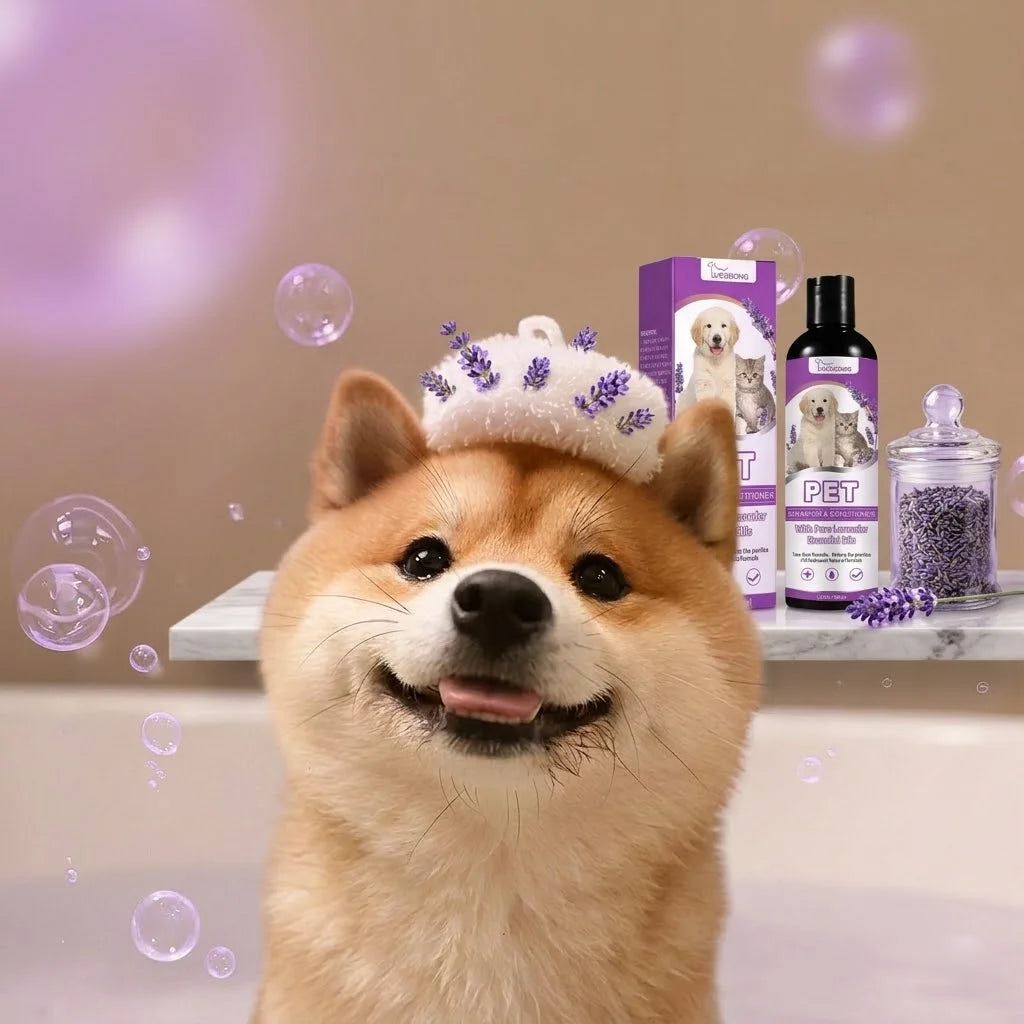 Pet Shampoo and Conditioner with Pure Lavender Essential Oil 100ml