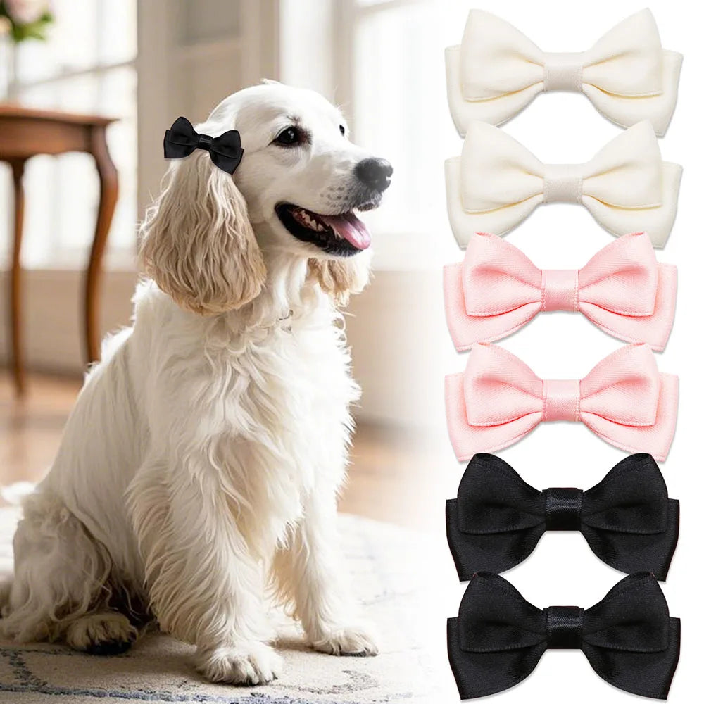2PCS Pet Hair Accessories Dog Bowknots Pet Supplies