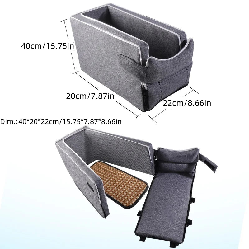 Car Center Console Pet Bed Mat
