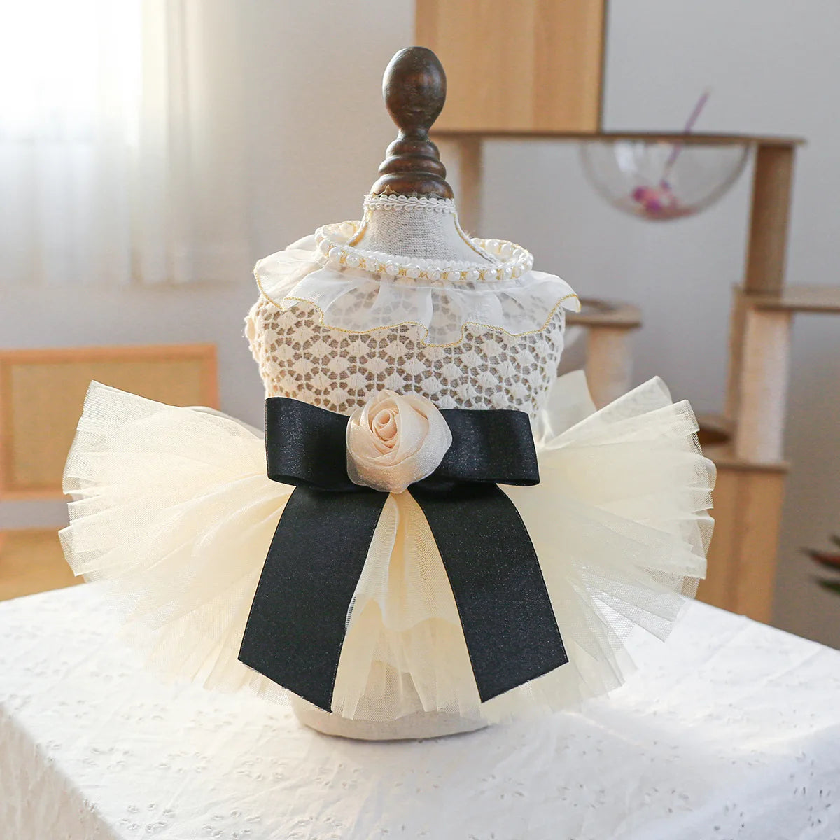 Puff Chiffon Skirt Wedding Dress for Dogs