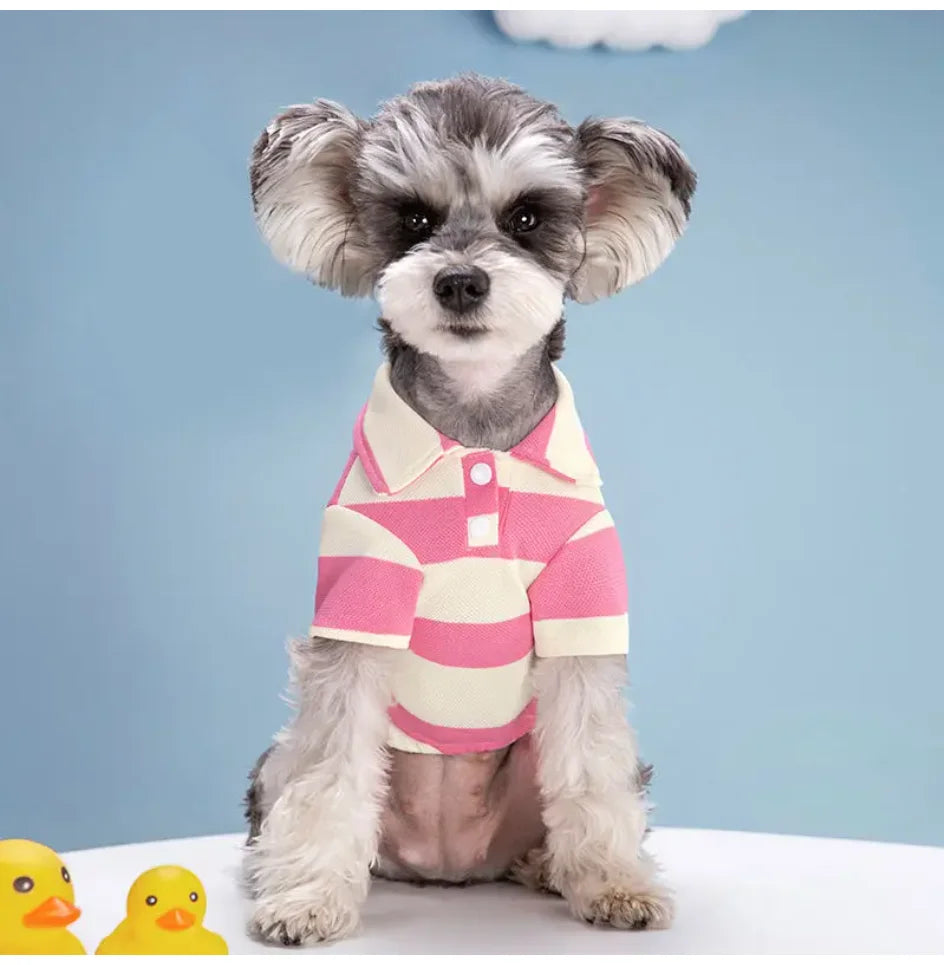 Pet Dog Polo Shirt Dog Clothes Summer