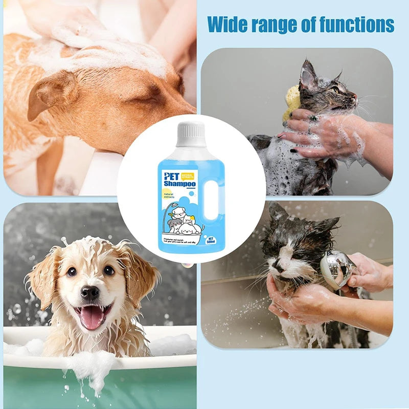 500ml Pet Bath Shampoo Cats Dogs Shower Care And Cleaning Gentle