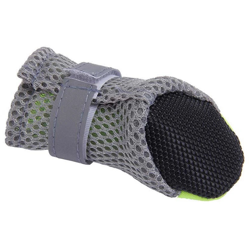 Pet Dog Shoes Breathable Waterproof Outdoor Walking Mesh Soft Summer Pet Shoes Night Safe Reflective Boots for Small Medium Dogs