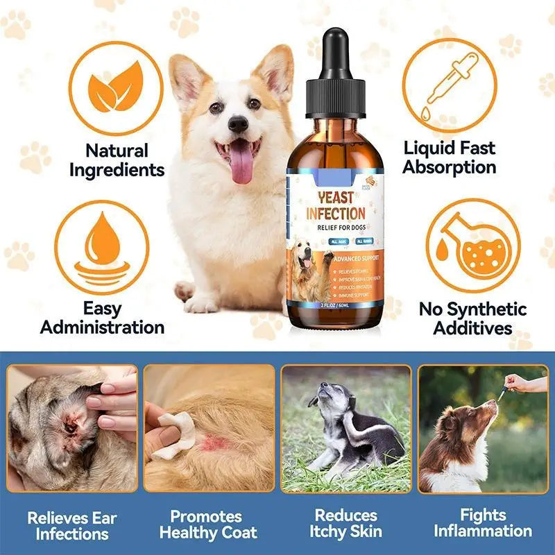 Gotas para Perros de 60 ml, 3 Tipos, Suplemento de Cuidado Suave para Mantener un Pelaje y una Piel Saludables, Gotas Herbales para el Cuidado de Mascotas