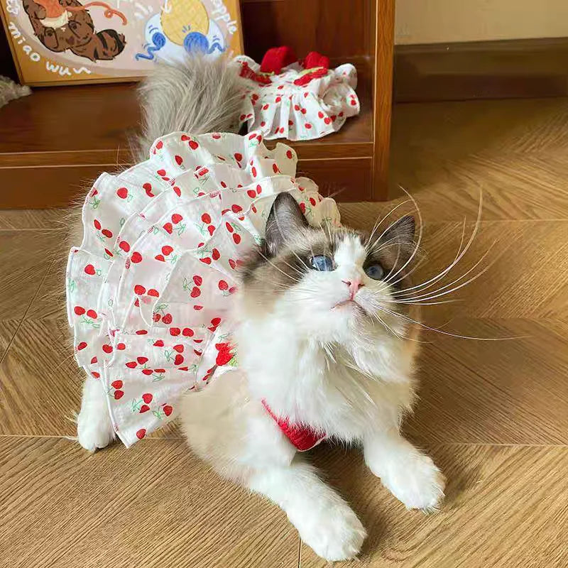 Pet Dress for Dogs & Cats -Adorable Summer Outfit