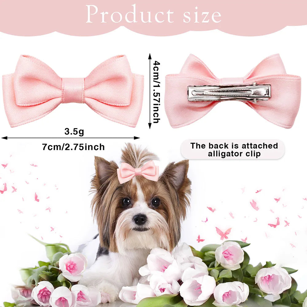2PCS Pet Hair Accessories Dog Bowknots Pet Supplies
