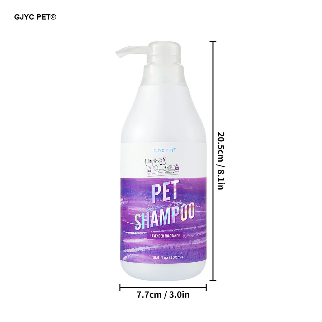 Hypoallergenic Pet Shampoo Dogs Cats-Natural Lavender Scent Deep Cleansing Deodorizing Moisturizing Tear-Free Gentle Sensitive