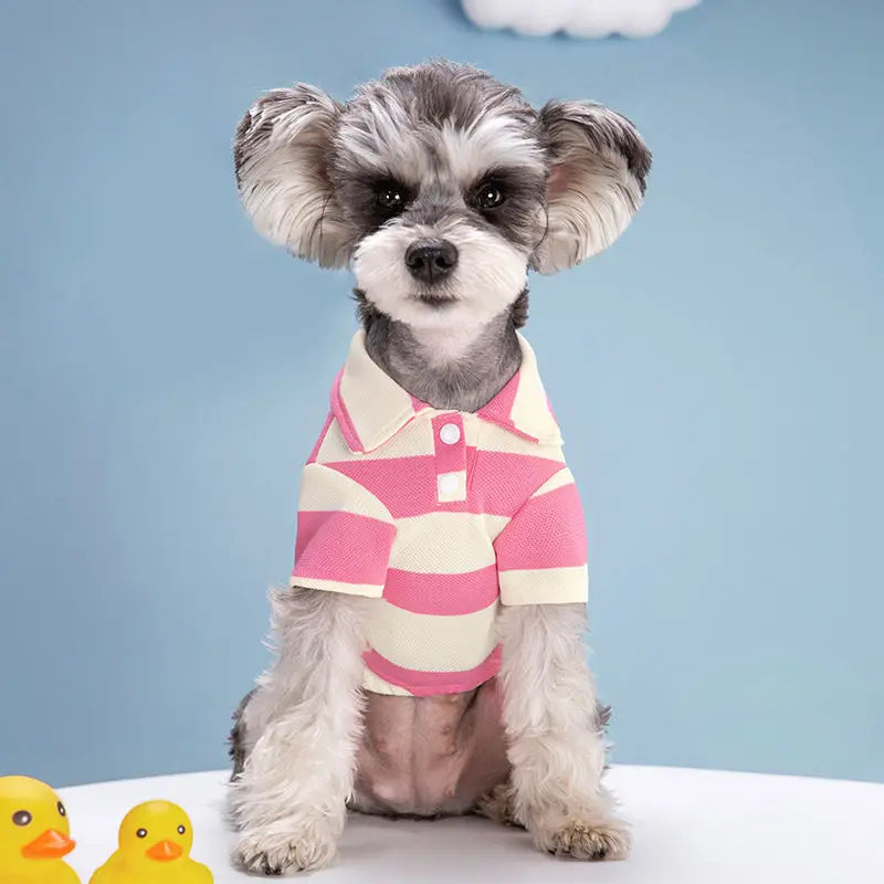 Pet Dog Polo Shirt Dog Clothes Summer
