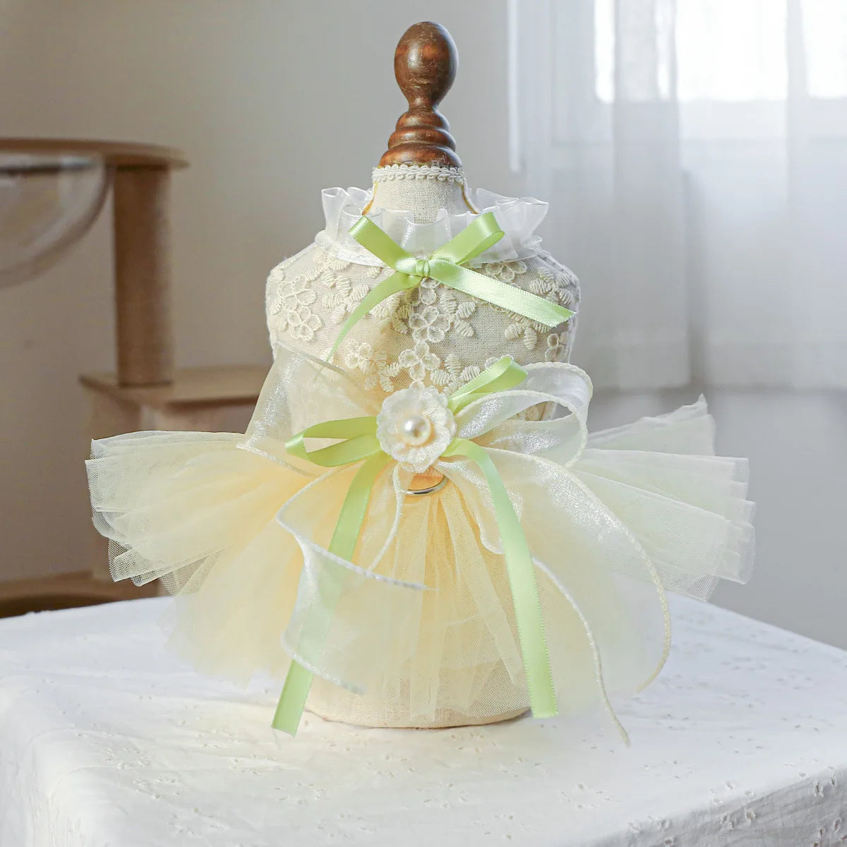 Puff Chiffon Skirt Wedding Dress for Dogs