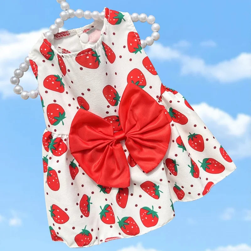Pet Dog Dress Floral Fruit Girls Dog