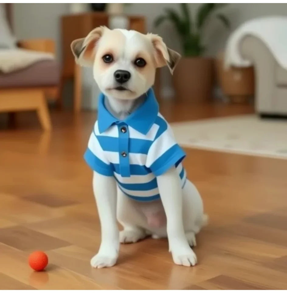 Pet Dog Polo Shirt Dog Clothes Summer