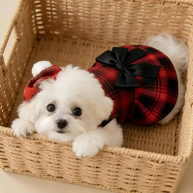 Pet Dog Clothes Plaid Shirt Suit Tie