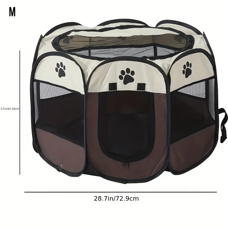 Classic-Style Portable Pet Playpen & Tent