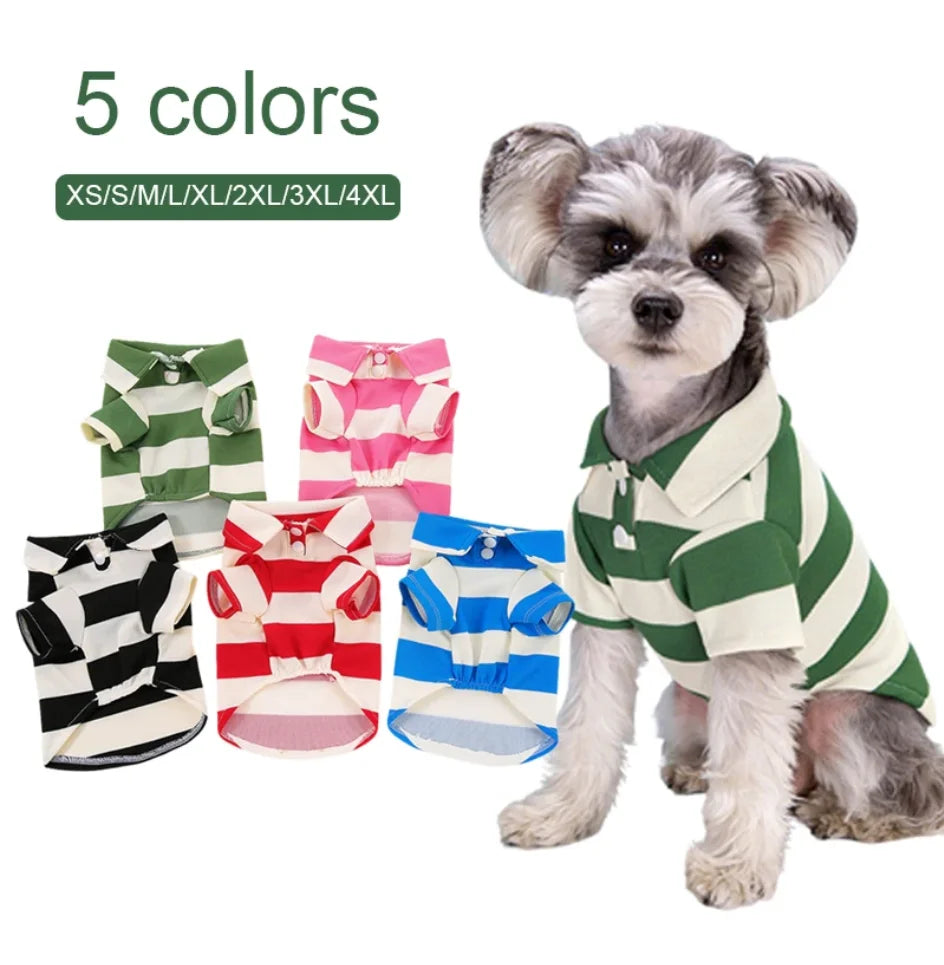 Pet Dog Polo Shirt Dog Clothes Summer