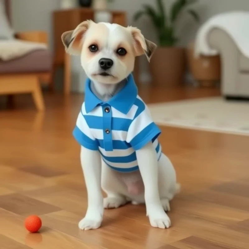 Pet Dog Polo Shirt Dog Clothes Summer